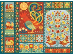 Rompecabezas de 1000 piezas de Cobble Hill Scandi Chicken Quilt