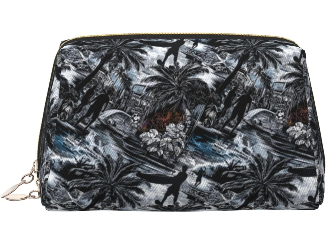 Neceser De Viaje Cuero Organizador Para Mujer Diseño Estampado Vacaciones