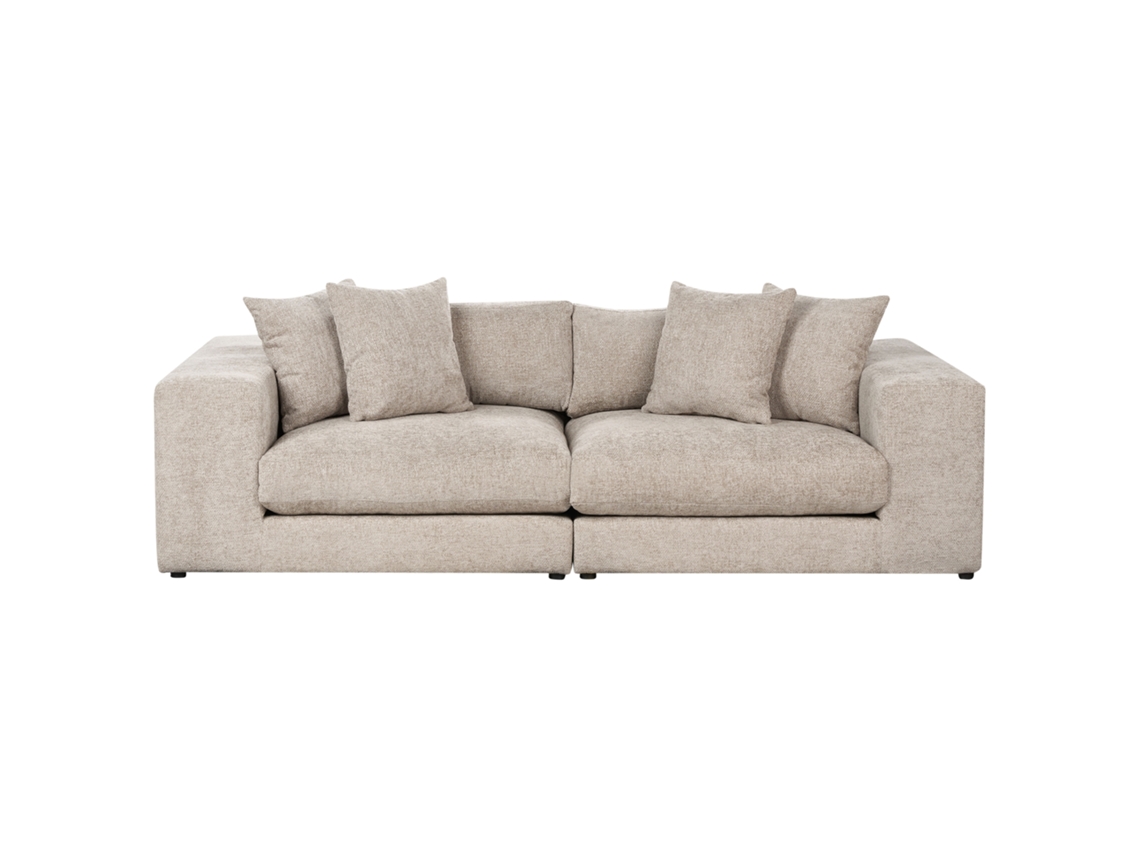 Sofá de 3 plazas BELIANI Glorvika ii de Poliéster Beige 240x120x58