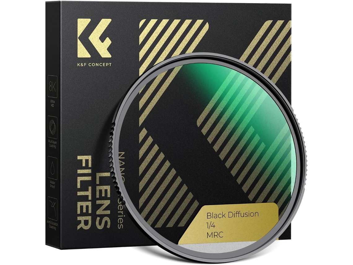 Filtro De Difusão Preto 1/4 Com Efeito Cinematográfico Para Lente De 82 Mm
