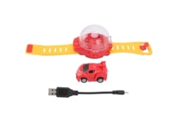 Ats-coche De Control Remoto Con Reloj De Carga Usb Mini Carro De Carreras Inalámbrico Juguete Para Niños Regalo Rojo