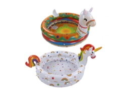 Piscina inflable portátil de PVC para niños, 2 piezas, mini forma de animal lindo