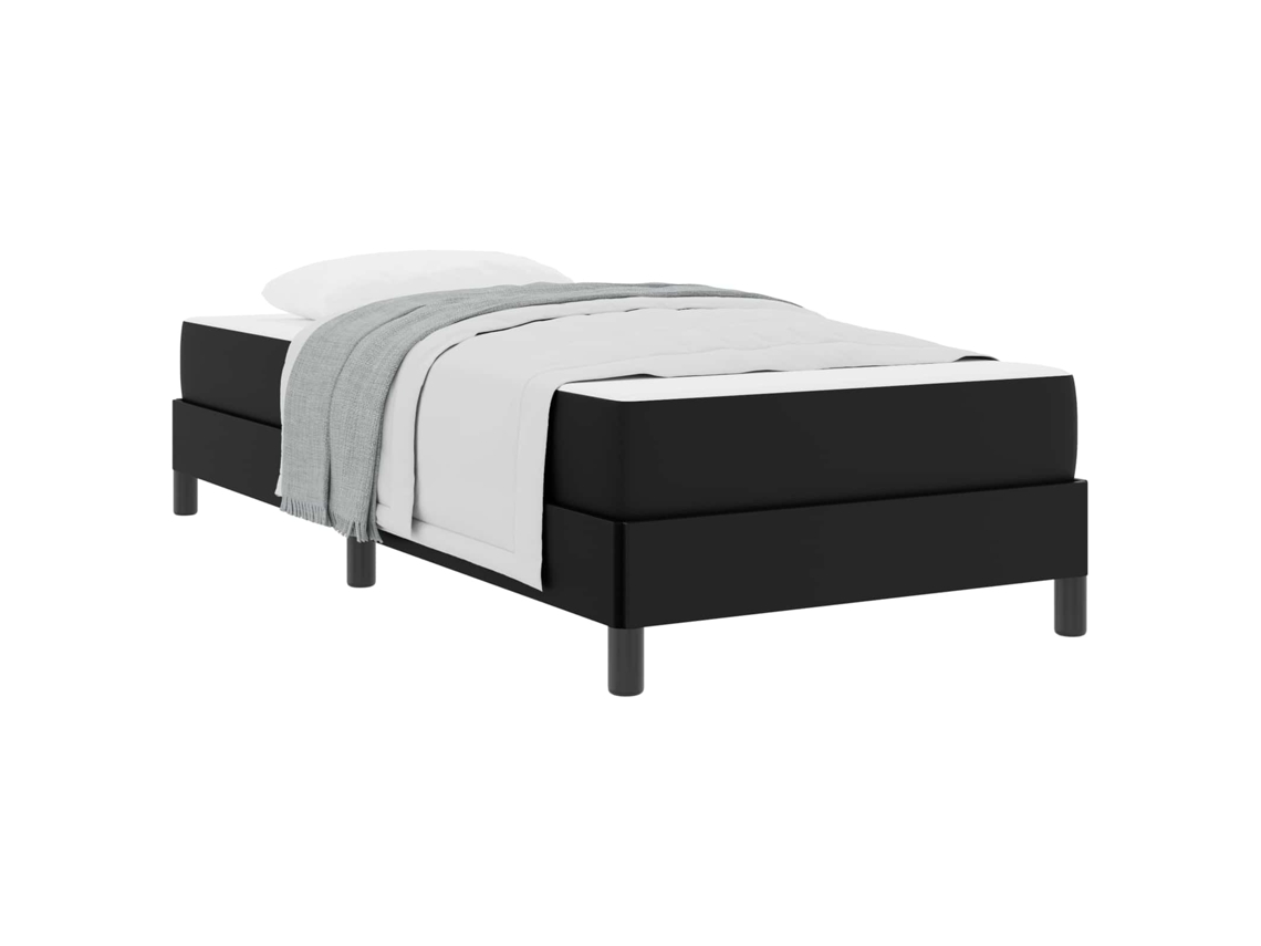 Maison Exclusive - Estructura De Cama Con Colchón Negro 100 X 200 Cm Tela