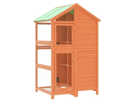 Casita para Pájaros VIDAXL Pino Macizo (Negro - Madera - 97 x 81 x 152 cm)