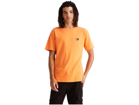 Camiseta de Hombre TOMMY JEANS Corta Badge Classic Naranja (XL)