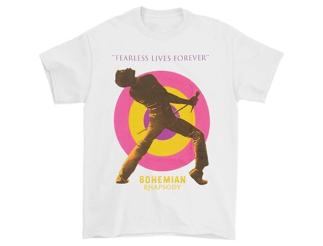 Camiseta ROCKINSTONE Queen Fearless Lives Forever (Algodón - XXL)