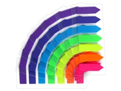 (flecha) 980 Marcadores De Índice De Notas Adhesivas, Adecuados Para Marcar Papel (7 Colores)
