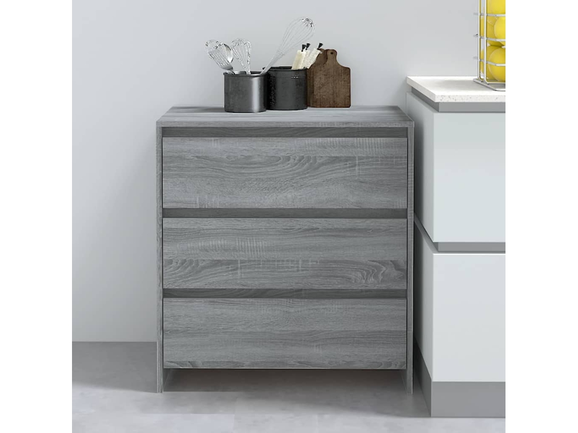 Lovely Home Aparador 70X41X75 Cm Aglomerado Color Sonoma Gris