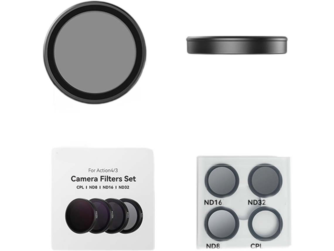 Juego De 4 Lentes Para Cámara De Acción Para Obtener Imágenes Nítidas: Nd8, Nd16, Nd32, Accesorios De Aluminio.