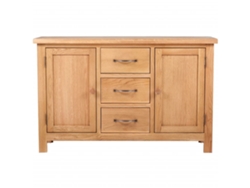 Maison Exclusive - Aparador Grande 3 Cajones Madera Maciza Roble 110x33,5x70 Cm