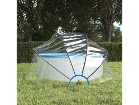 Cúpula para piscina redonda PVC 315x158 cm VIDAXL