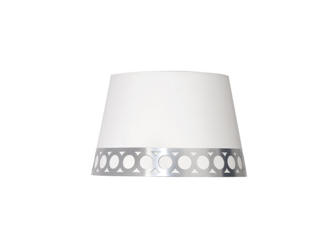 Pantalla Lámpara Dalia E14 Blanca/plata (ø15x12x13cm)
