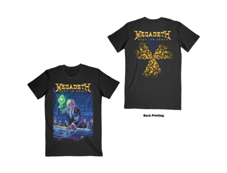 Camiseta ROCK OFF Megadeth - Rust In Peace 30th Anniversary Negro (Talla: M)