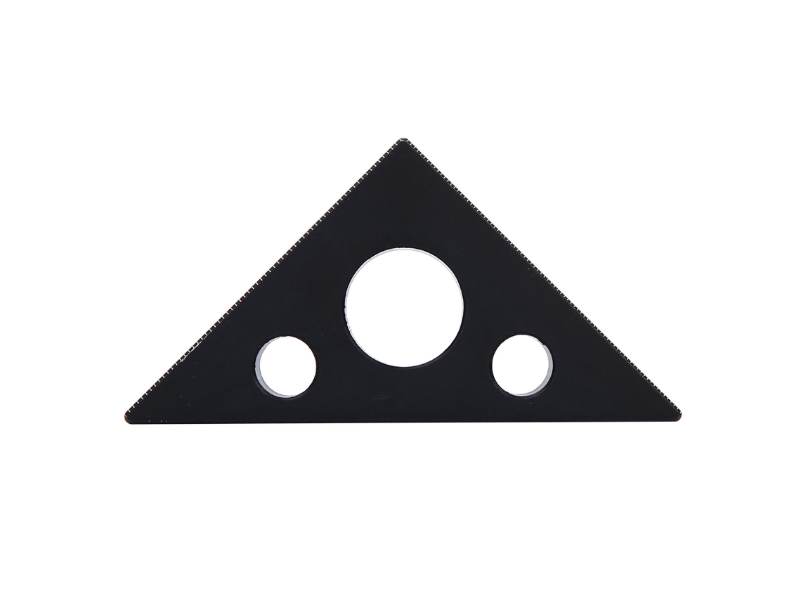 Regla Triangular De Carpintería, Aleación De Aluminio, Medición De Ángulo Recto, 8x8x3 Cm, 86 G, Negra