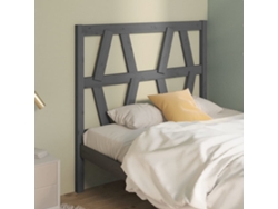 Cabecero De Cama Madera Maciza De Pino Gris 96x4x100 Cm