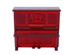 Ats-mini Piano De Madera 1:12 Para Casa De Muñecas Decoración Accesorios Rojo Juguete