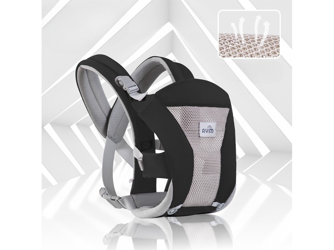 Portabebés Panoona apto para bebés de 3 a 24 meses (versión transpirable) Negro