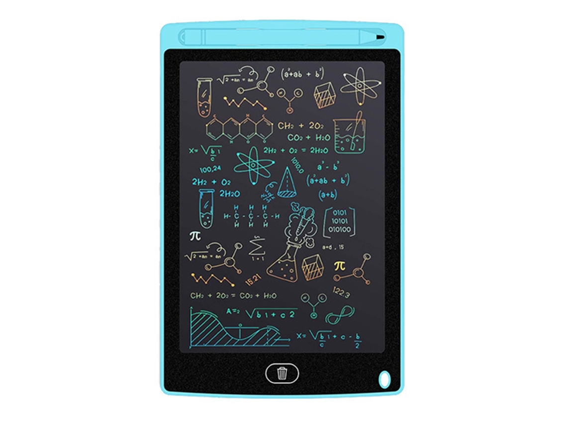 Tableta Lcd De 8,5 Pulgadas Para Niños, Pizarra De Dibujo Con Pantalla Monocromática Azul Claro.
