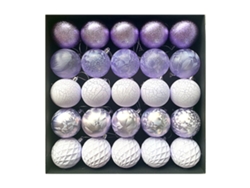 Adornos Navideños, Bolas Navideñas de 6cm, Yuysan, 25 Unidades, Moradas
