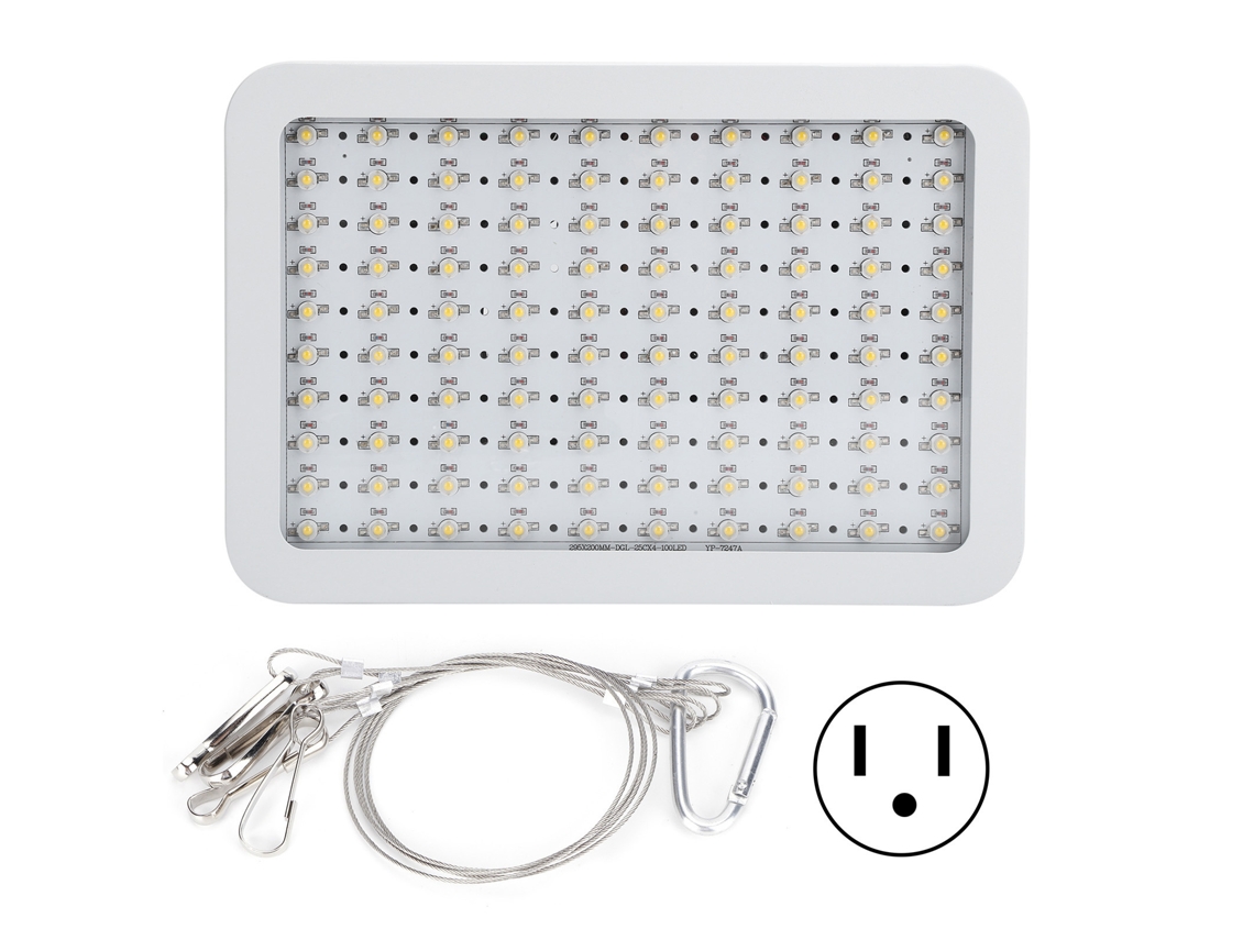 Lámpara de cultivo de 1000 W y 100 LED para jardín, invernadero e hidroponía