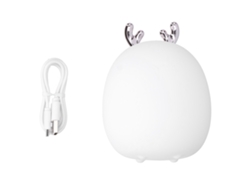 Yncm2026-lámpara De Noche Silicona Mini Ciervo Carton Touch Usb Recargable Para Dormitorio Hogar Regalo Cumpleaños