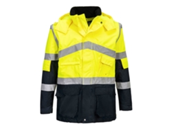 Impermeable transpirable de alta visibilidad y contraste Portwest / Azul marino amarillo / L