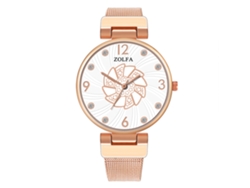 Reloj De Pulsera De Cuarzo Para Mujer Con Brazalete De Acero Y Diamantes De Imitación, Estilo Casual Y Moderno (oro Rosa Y Blanco).