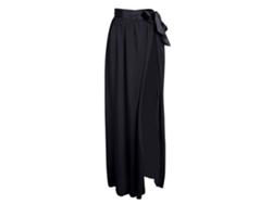 Vestido Longo Sexy De Praia De Tamanho Único Preto Chiffon Ultra-fino Com Cintas E Avental