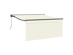 Maison Exclusive - Toldo Retráctil Manual Crema 300 X 250 Cm Poliéster Y Aluminio