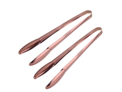 Pinzas de cocina Rebe-304 de acero inoxidable con mango antideslizante, 23 cm (9 pulgadas), juego de 2 piezas.