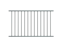 Panel de valla de acero con recubrimiento en polvo, 1,7 x 0,75 m, antracita, DKD HOME DECOR