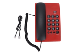 Teléfono Fijo Con Cable Sin Batería, Multifuncional Con Auricular Magnético Para El Hogar, La Oficina Y El Hotel, Color Rojo Kxt504