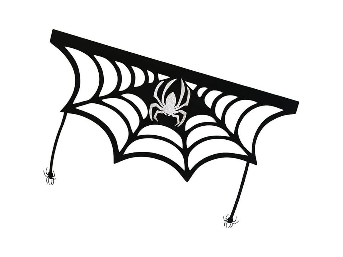 Foulard De La Cheminée En Toile D'araignée Halloween Largo En Tissu Non-tissé