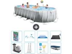 Intex Piscina Prism Frame Oval - 610x305x122 Cm - 9-peças S583