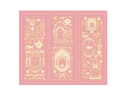 Pegatinas multifuncionales para manuales, serie Moonlight, diseño en relieve, proceso de estampado, exquisitas calcomanías para diario, álbumes de diario, crea las tuyas propias.