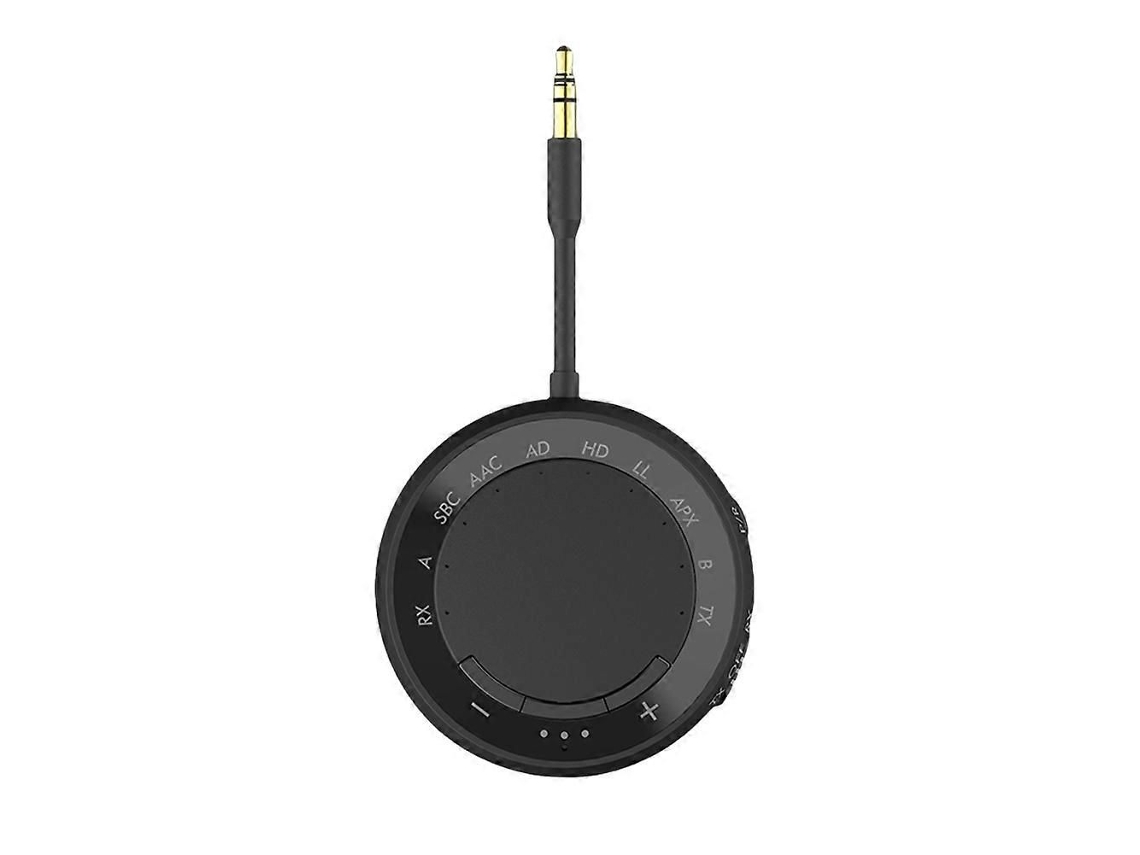 Transmisor/receptor Bluetooth 5.4 GOKOCO para 2 auriculares de baja latencia/adaptador Bluetooth inalámbrico para avión con audio auxiliar HD - Negro