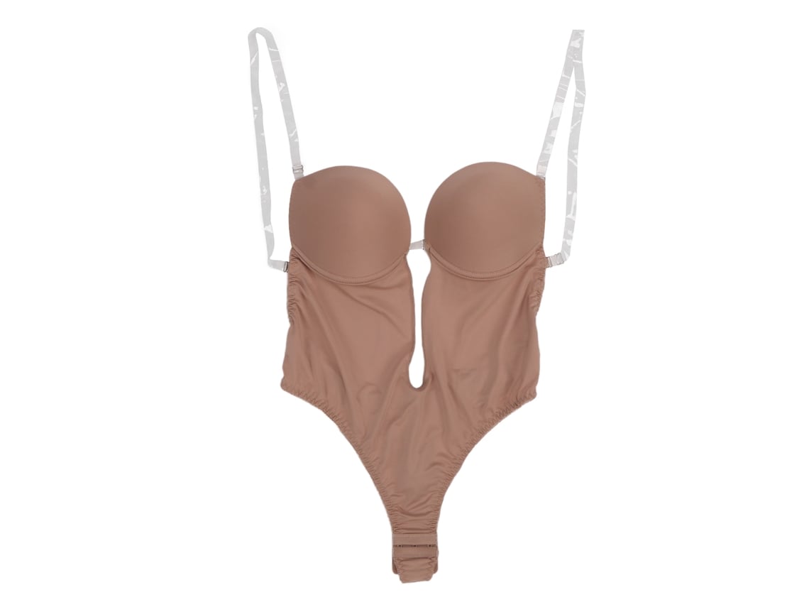 Body Shape Bodysuit Feminino De Controle Firme Com Apoio No Peito E Alças Ajustáveis Tamanho L Marrom Escuro