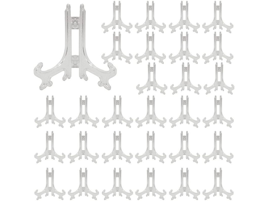 50 Soportes Pequeños De Plástico De 7,6 Cm (3 Pulgadas) Para Exhibir Pinturas Y Obras De Arte.