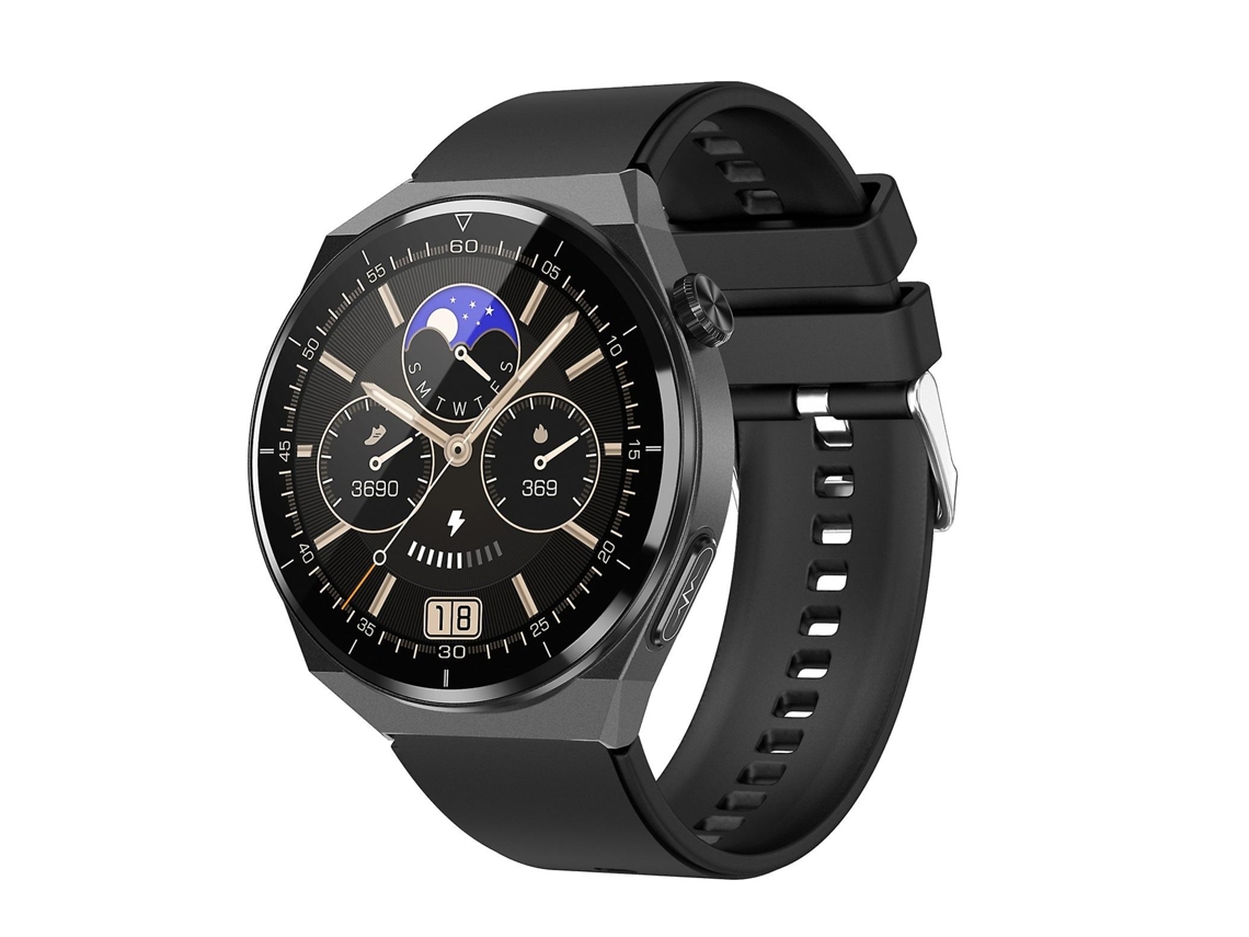 Ly Ebike - Reloj inteligente de silicona resistente al agua IP68 de 1,39 pulgadas (negro)