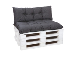 Conjunto cojines para palets 120x60 Asiento y 120x40cm Respaldo Antracita cojines sofá-cojín palet interior-exterior