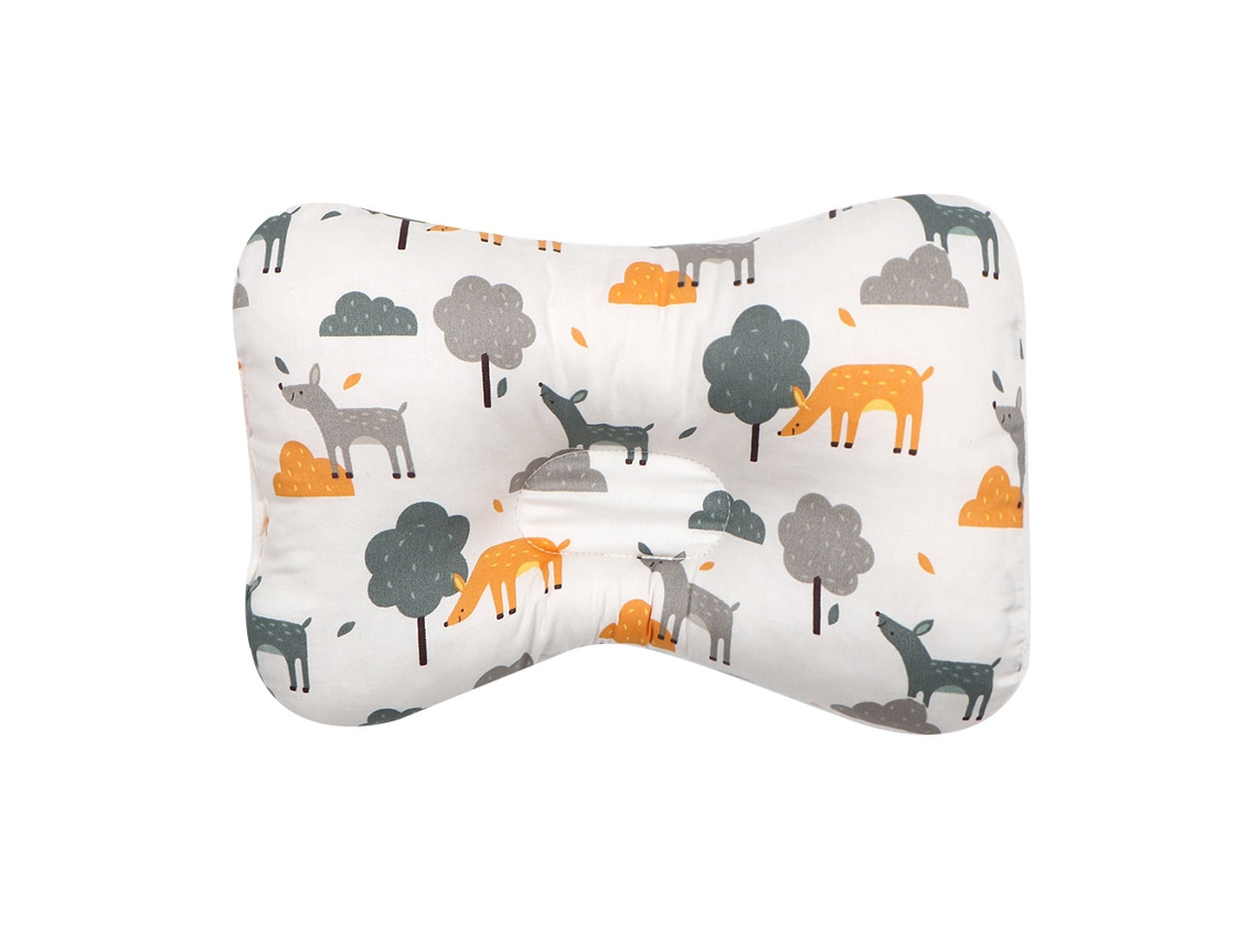 Almohada para la cabeza antisesgos para bebés, adecuada para bebés de 0 a 3 meses. SIURN pequeño zorro