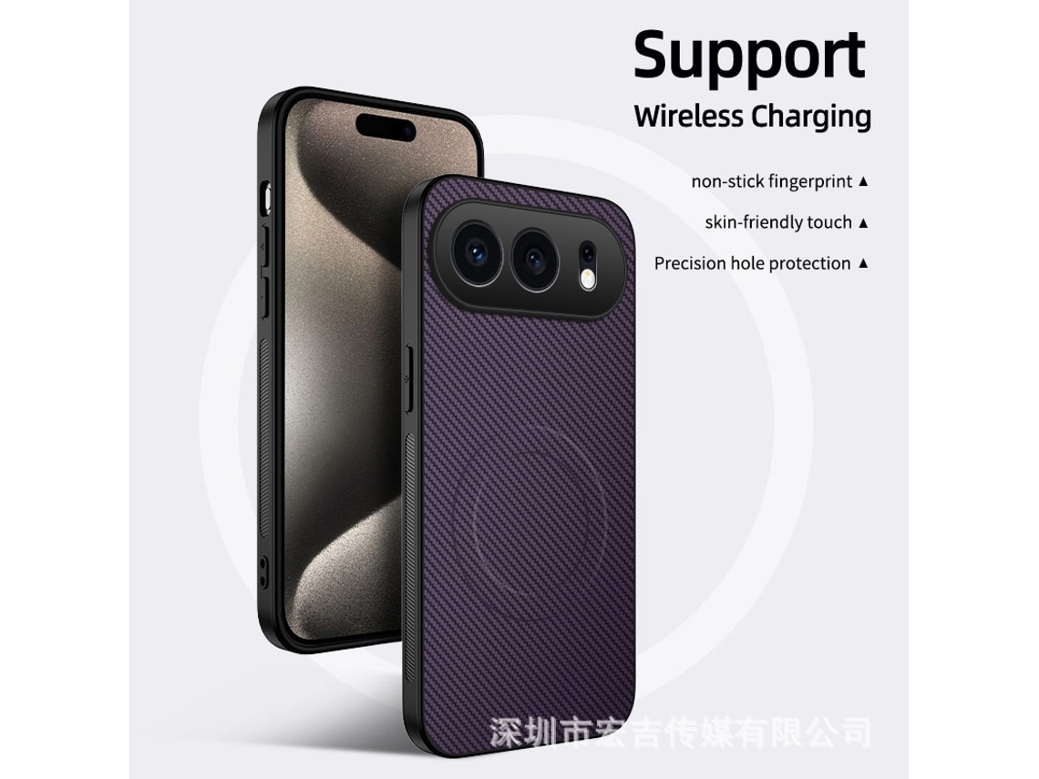 Capa Magnética Para Celular Huawei Com Padrão De Fibra De Carbono, Proteção Comproxo - Honor X6b