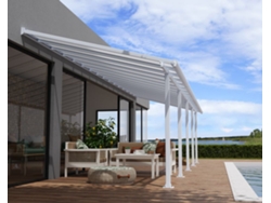 CANOPIA Pérgola Olympia Cobertor de Terraza de Aluminio 3X9,8 m Blanco