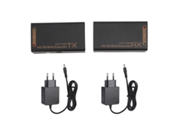 Extensor De Interfaz Multimedia Hd Vía Cat 6/7 1080p 60hz 3d Con Puerto De 5v Cc Y Enchufe Europeo