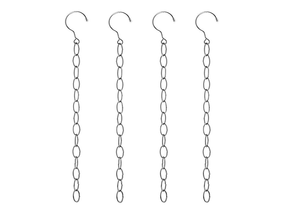 Cadenas De Perchas Ahorro Espacio 50cm Acero Inoxidable 4 Piezas Organizador De Armario