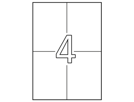 Etiquetas Adhesivas Extrafuertes A4 APLI (Blanco - 105 X 148 mm)