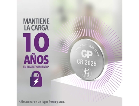 Pilas especiales CR2025 x10 GP XTRA GP