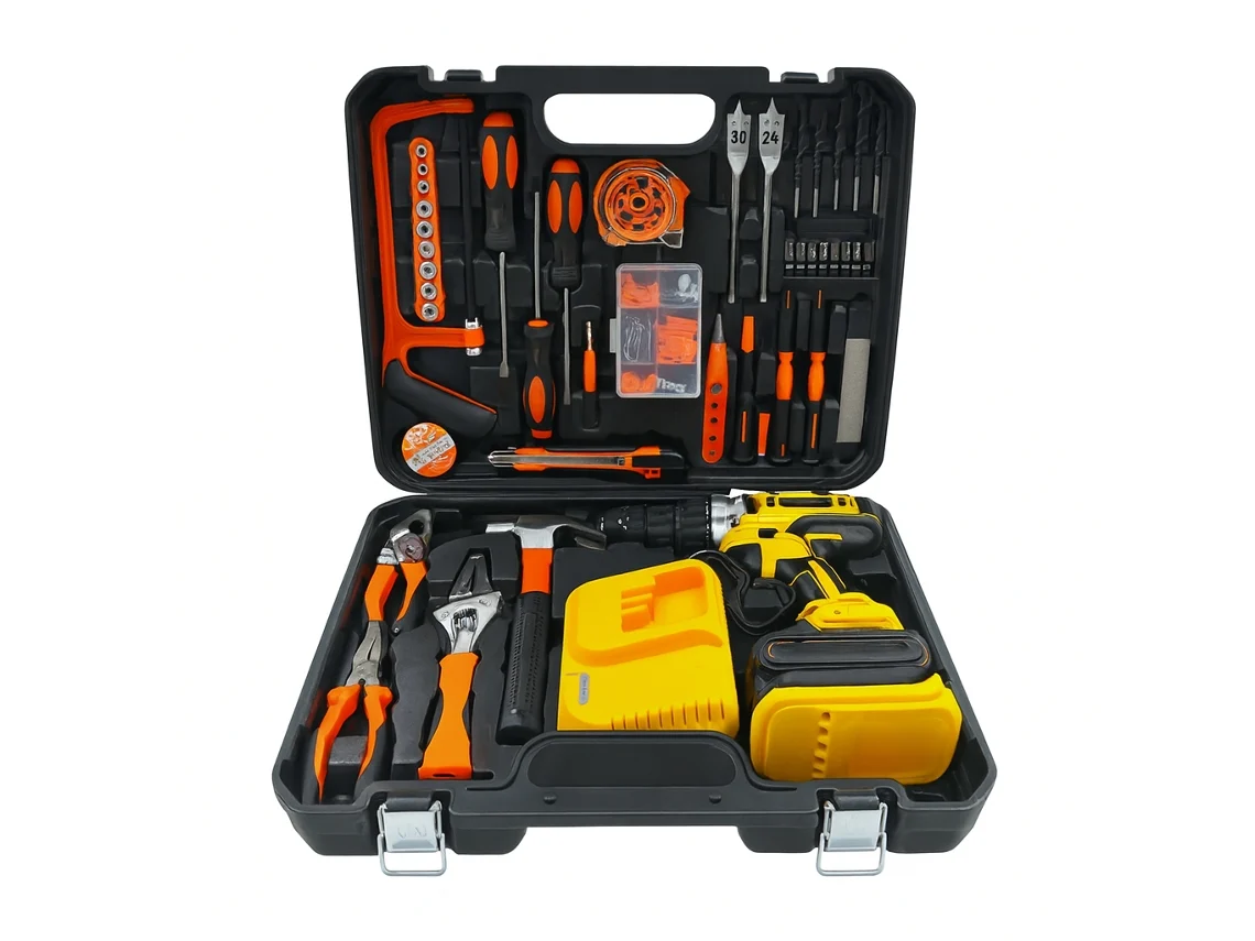 Destornillador eléctrico M2 Tec 15805 Caja de herramientas Amarillo Negro