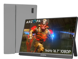 Monitor portátil Arzopa Z1fc de 16,1 pulgadas, LED IPS FHD 1080p 144 Hz, USB C, con bolsa de almacenamiento
