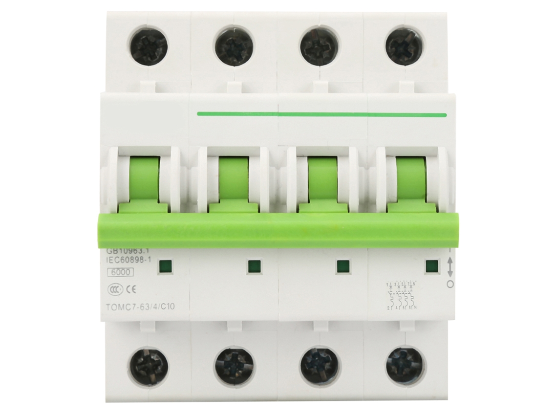 2026ycy-interruptor De Circuito Miniatura 4p Tipo C 6ka Protección Contra Fugas 10a Tomc7-63